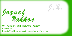 jozsef makkos business card