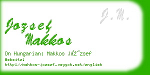 jozsef makkos business card